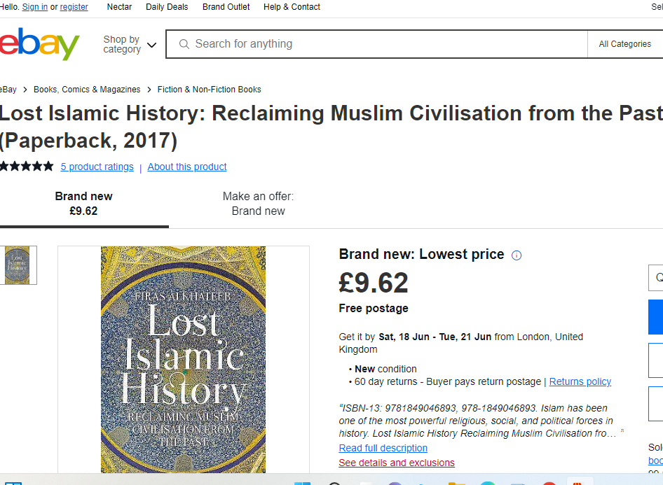 Buku versi asli - Lost Islamic Story